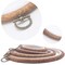 4 Pieces Embroidery Hoop Ring Plastic Cross Stitch Hoops Set Imitated Wood Display Frame Circle and Oval Embroidery Kits for Art Craft Sewing and Hanging,With 16pcs Gold Eye Sewing Needles